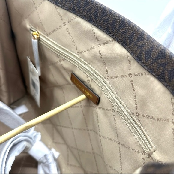 Michael Kors Medium Mirella Tote Bag Brown Leather - Picture 8 of 11